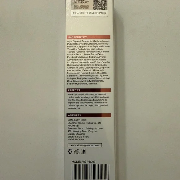 Vibrant Cayman Repair and Treatment Eye Cream — White with Red Accents - Picture 2 of 6